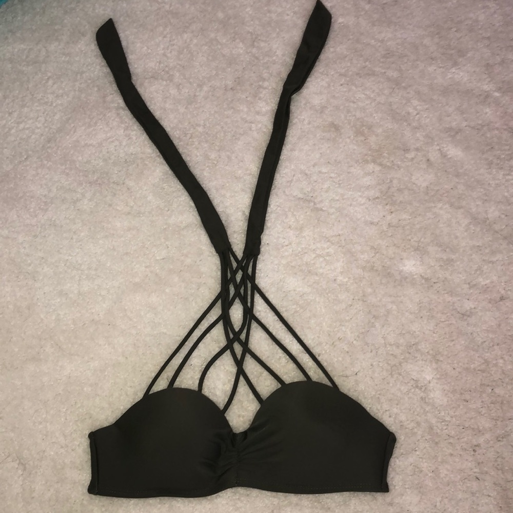 Dark green bikini top
